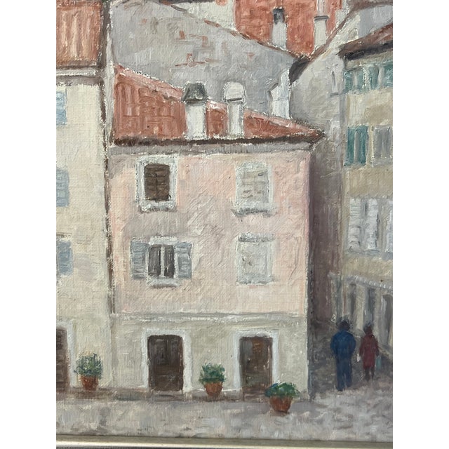 Piran Slovenia Cityscape Painting by Ella Nilsson, C. 1988 For Sale In San Francisco - Image 6 of 13