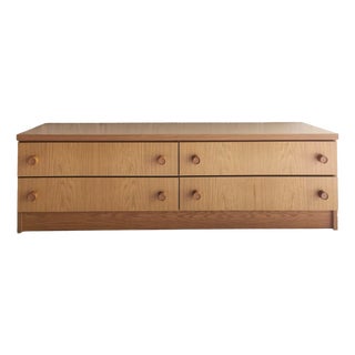 Mid-Century Modern German Lowboard in Beech, 1960s For Sale