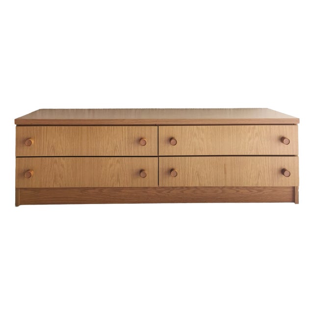 Mid-Century Modern German Lowboard in Beech, 1960s For Sale