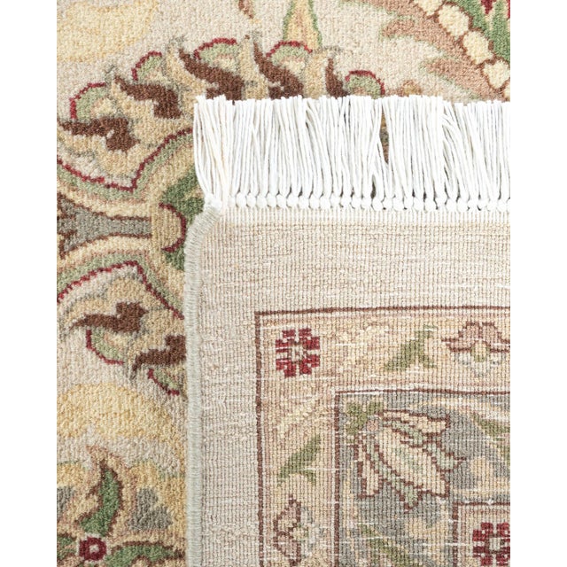 2000 - 2009 Mogul, One-of-a-Kind Hand-Knotted Area Rug - Ivory, 9' 3" x 12' 4" For Sale - Image 5 of 8