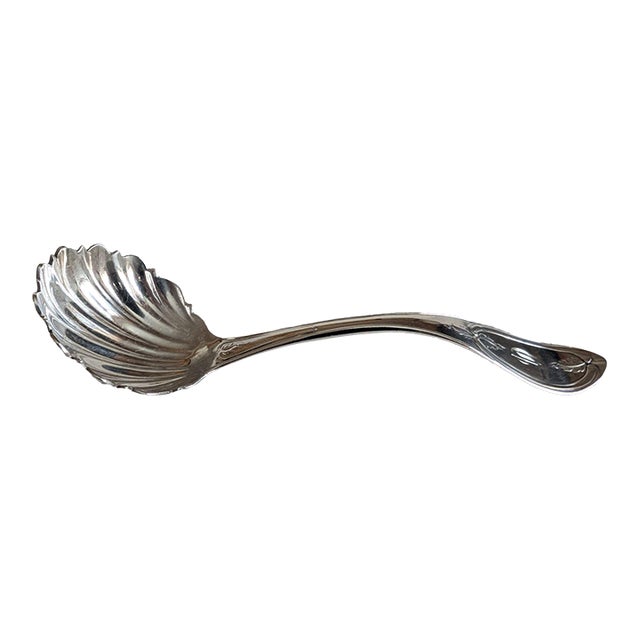 Mid 19th Century Bigelow "Olive" Sterling Silver Sauce Cream Ladle For Sale