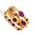 Contemporary Ruby Stone & Gold Design Adjustable Statement Ring For Sale - Image 3 of 7