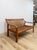 Mid-Century Modern MCM Danish Modern Cognac Color Two Seat Couch Curved Bench Sculptural Seating For Sale - Image 3 of 14