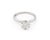 Modern 14k White Gold and Diamond Solitaire Engagement Ring For Sale - Image 4 of 6