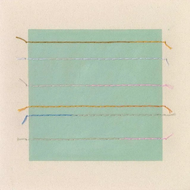 Pair of Sage Green and Bright Magenta Pink Abstract Art Prints | Set of 2, 30 X 30 In. Prints, Unframed For Sale - Image 4 of 5