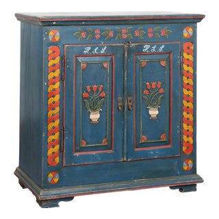 Original Blue Painted Swedish Sideboard, Circa 1840 For Sale