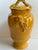 1980s Arte Italica "Sole Mustard" Collection Ceramic 15" Tall Yellow Jar With Lid Greaps and Leaves Design Made in Italy For Sale - Image 11 of 18