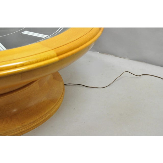 Vintage 1978 Paul Persoff Design Large Custom Working Clock Coffee Table For Sale - Image 10 of 12