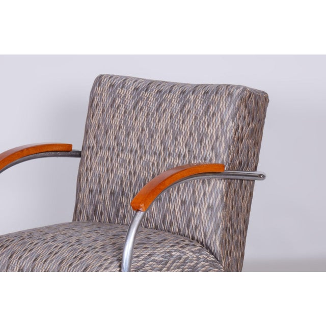 Restored Bauhaus Armchair by Mücke - Melder Source: Czechia (Czehoslovakia) Period: 1930-1939 Material: Upholstery,...