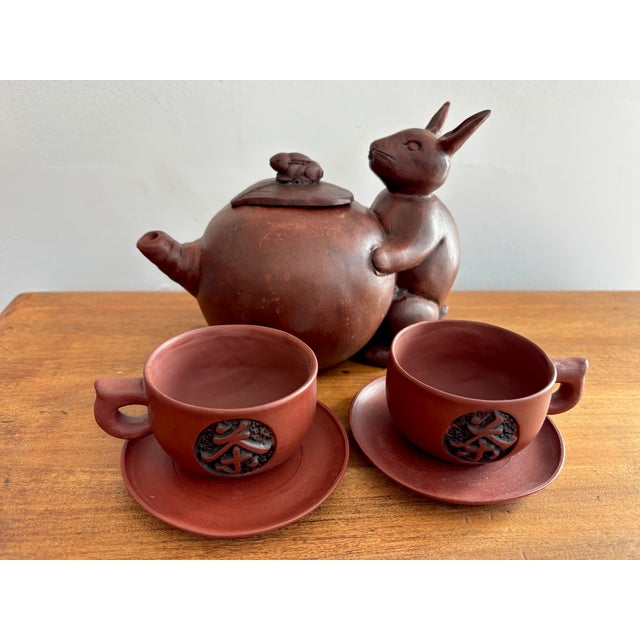 Late 20th Century Vintage Chinese Yixing Zisha Tea Set - 6 Pieces For Sale - Image 5 of 9