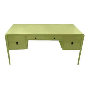 Mid 20th Century Lacquered Green Writing Desk