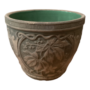 Circa 1920 Original Red Wing Union Brush Ware Green Pottery Jardiniere/Planter