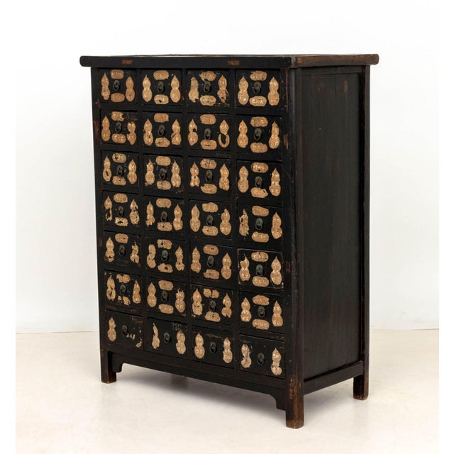 Chinese Ebonized Wood Apothecary Chest, 19th C. For Sale In New York - Image 6 of 11
