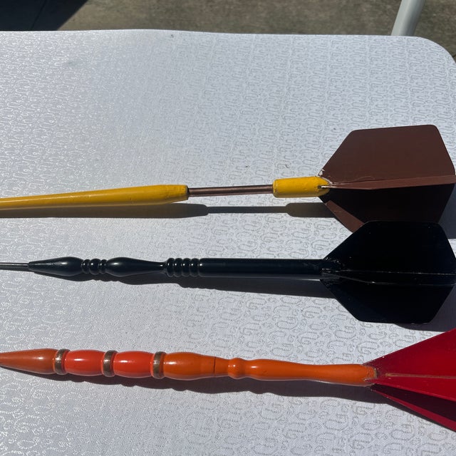 1970s Trio of Hand Made Lawn Darts Sculptures For Sale - Image 4 of 5