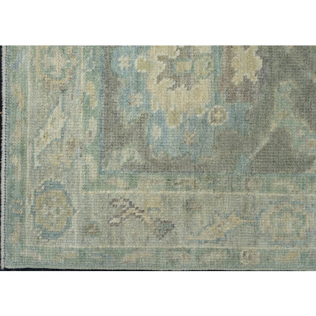 Turkish Oushak Runner Rug 2'6" x 6'7" #17546 For Sale In Houston - Image 6 of 8