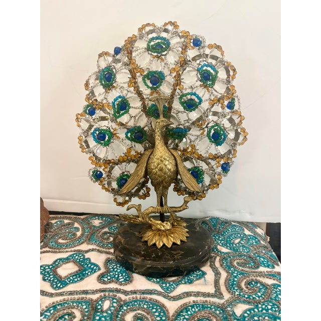 This gorgeous beaded Czechoslovakian Peacock lamp has been in my own collection for over 50 years. It's just such a jewel...