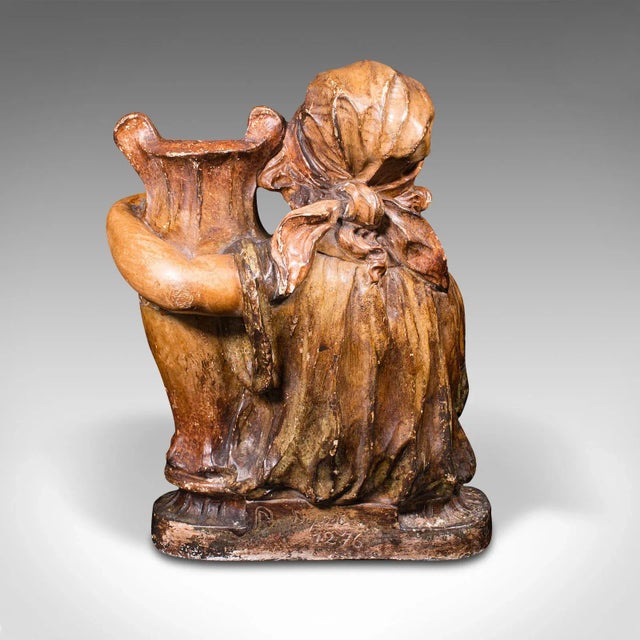 1900s Antique French Female Portrait Bust Candle Holder For Sale - Image 6 of 13