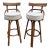Mid 20th Century Paul Frankl Attributed Bamboo Stools - a Pair For Sale