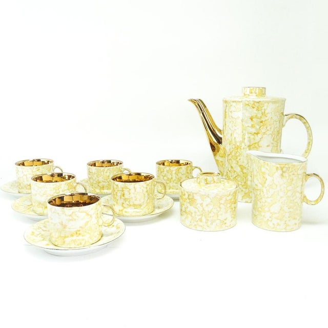 Art Deco Milo Coffee Set from Karolina, Poland, 1960s, Set of 15 For Sale - Image 9 of 15