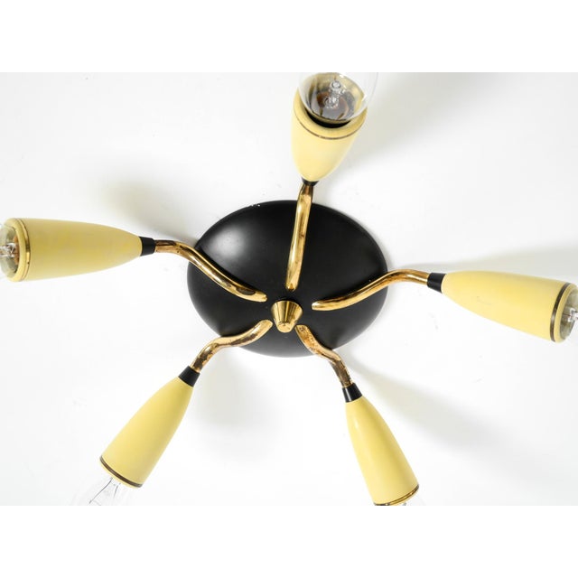 Mid-Century Modern 5-Arm Sputnik Ceiling Lamp, 1950s For Sale - Image 12 of 18