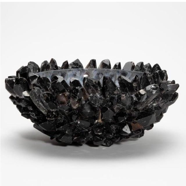 Contemporary Kathryn McCoy Black Quartz Large Bowl For Sale - Image 3 of 6