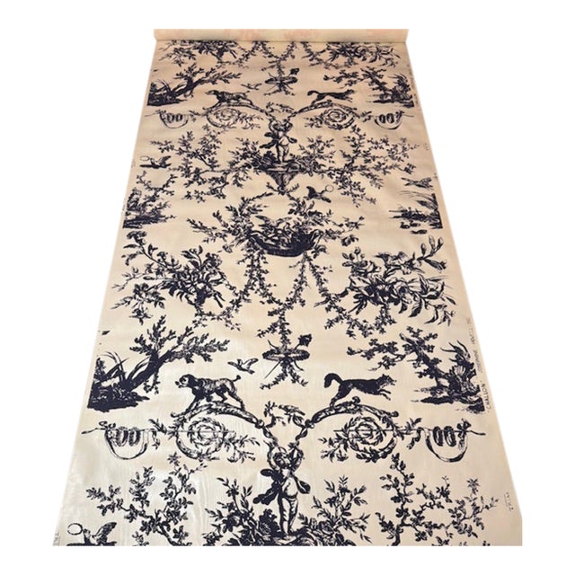 1960’s Vintage Wallcovering Black and White With Moire Back. Josephine Howell Incorporated. Challon Pattern. 22 Rolls. For Sale