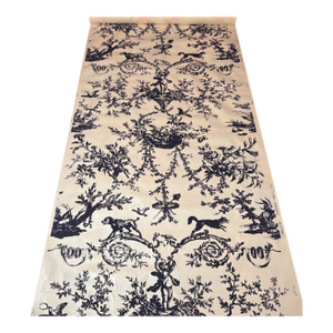 1960’s Vintage Wallcovering Black and White With Moire Back. Josephine Howell Incorporated. Challon Pattern. 22 Rolls.