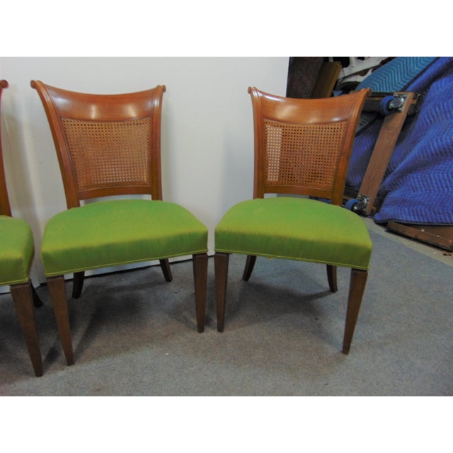 Mid 20th Century Louis XVI Style Cherry Caned Back Dining Chairs - Set of 4 For Sale - Image 5 of 9