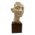 Louvre Museum Reproduction Classical Male Bust, French Plaster Sculpture on Wood 1990's For Sale