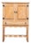 Small Brutalist Oak Cabinet with Brass Handles, Denmark, 1960s For Sale