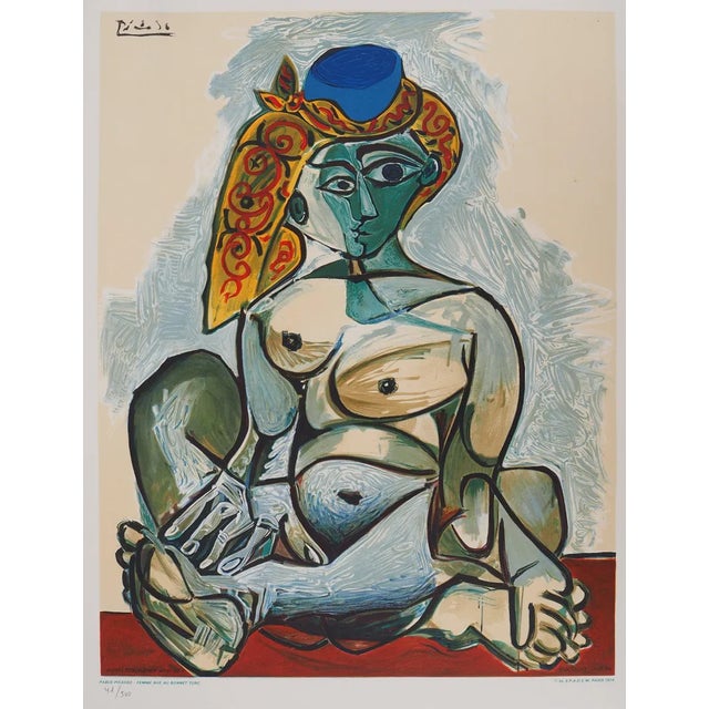 Pablo Picasso, Nude Woman with Turkish Cap, Lithograph For Sale - Image 6 of 6