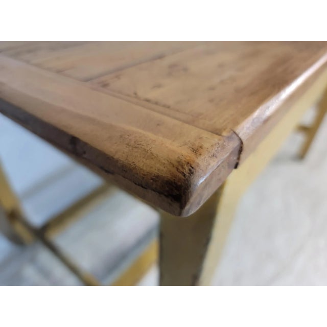 Late 19th Century Gorgeous Antique Wooden Farm Table With Original Paint From England, Circa 1890 For Sale - Image 5 of 13