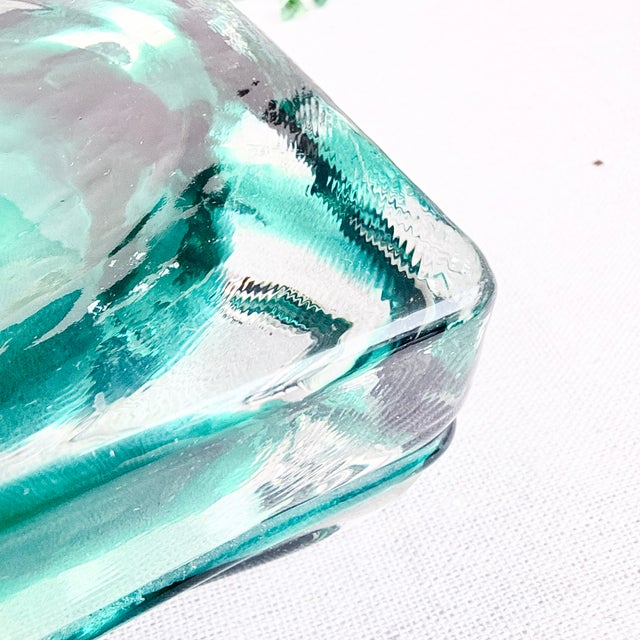 Vintage Murano Glass Ashtray in Green Glass, 1970s For Sale - Image 9 of 13