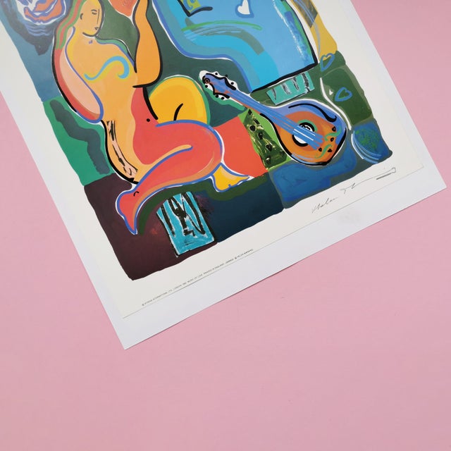 1992 Helen Manning (Clark) "Music of Love" Art Lithography Print Signed in Pencil Uk For Sale - Image 4 of 8