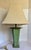 Vintage Verdigris Metal Table Lamp With Faceted Base & Tapered Shade For Sale - Image 11 of 12