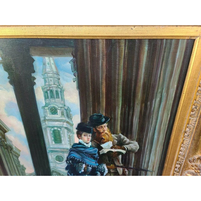 Signed E. R. Brett Original Oil Painting Framed on Canvas For Sale In Miami - Image 6 of 13