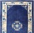 Art Nouveau Antique Chinese Peking Carpet in Dark Blue Background 4' X 6'8 For Sale - Image 3 of 14