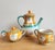 20th C., Vietri Campagna Chicken Italy, 3 pieces, each stamped "Made in Italy", including 1 coffee pot, 1 creamer, and 1...