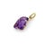 Modern 14k Gold Hand-Carved Amethyst Flower Charm For Sale - Image 3 of 9