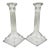 Vintage Crystal Glass Candlesticks With Twisted Column Design - A Pair For Sale
