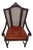 Antique Carved Wood Armchair With Cane Back For Sale