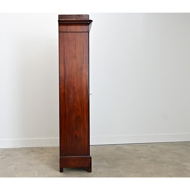 French 19th Century Petite Mahogany Louis Philippe Armoire For Sale - Image 9 of 10