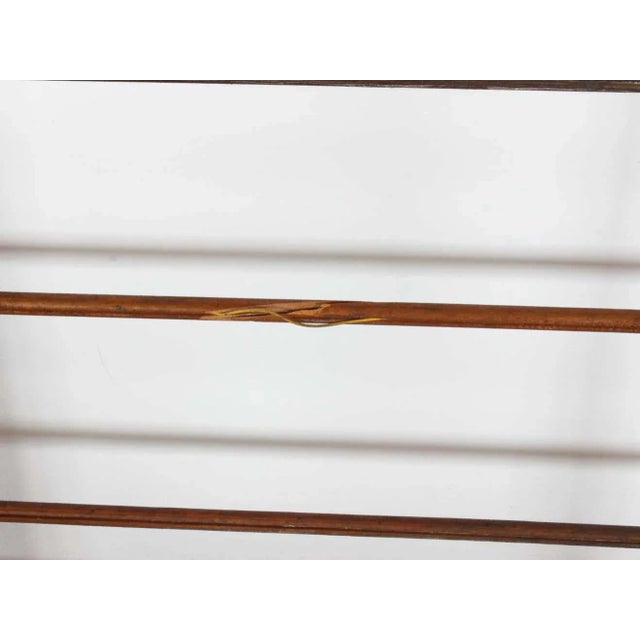 Architectural salvage wood grid wall art. Stamped ACE.