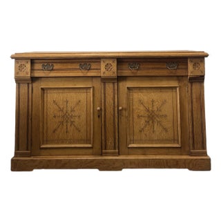 Antique English Oak Sideboard For Sale