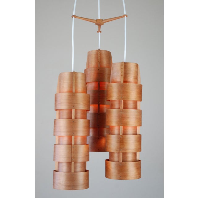 3-Light Pendant by Hans-Agne Jakobsson for AB Ellysett Markaryd, 1950s For Sale - Image 4 of 15