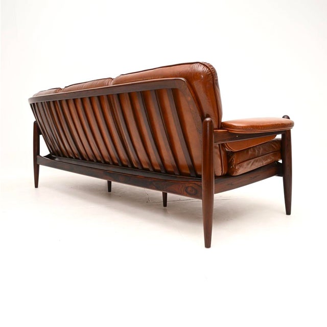 Vintage Danish Leather Sofa, 1960 For Sale - Image 6 of 11