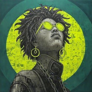 Lady in Green, 2000s, Mixed Media For Sale