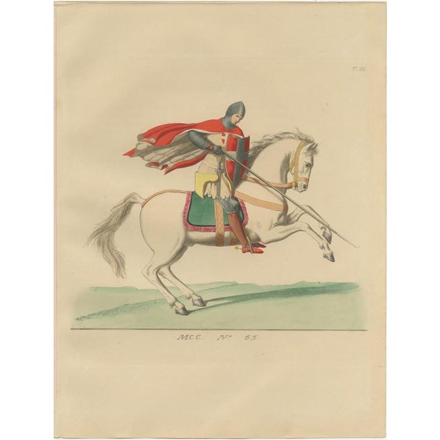 Paul Mercuri, Medieval Costume Prints, 1845, Engravings, Set of 10 For Sale - Image 6 of 14