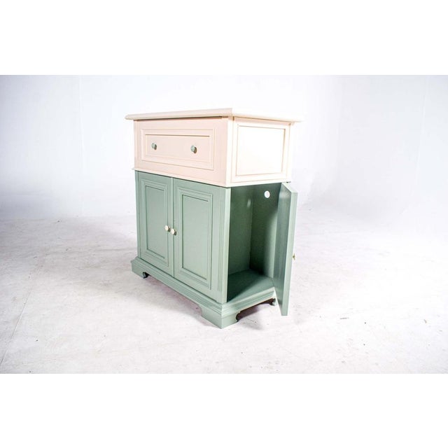 Mid-Century Modern Antique Wood TV Cabinet in Shabby Chic Style, 1960 For Sale - Image 3 of 15