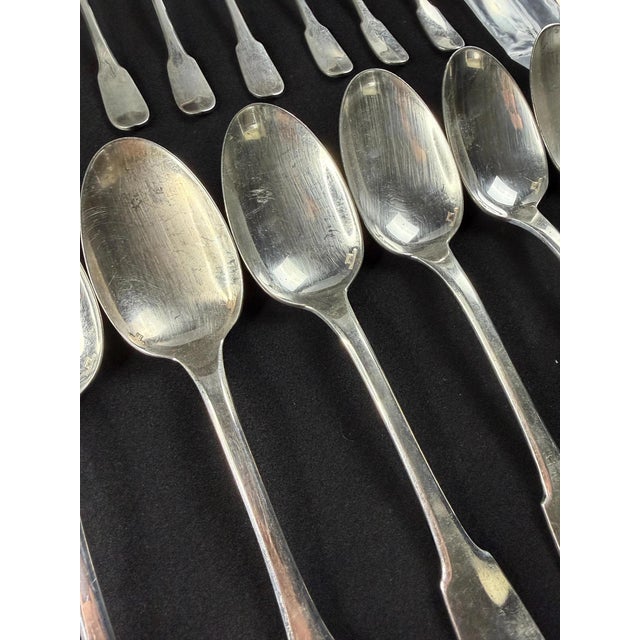 Large Mid-Century Silver-Plated Spatours Flatware Set for 12 from Christofle, France, 1950s, Set of 52 For Sale - Image 9 of 14
